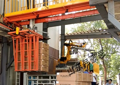 紙箱自動桁架式裝車機(jī)視頻 自動化無人裝車機(jī)