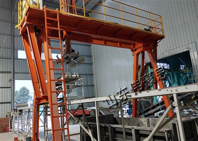化工料自動裝車碼垛機 桁架全自動裝車機現場