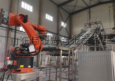 抑塵劑機(jī)器人拆垛拆包機(jī) 自動(dòng)破袋輸送線安裝過程