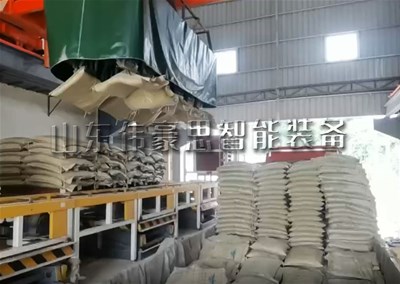 袋料整層全自動裝車機(jī)，飼料廠用機(jī)器人裝車設(shè)備