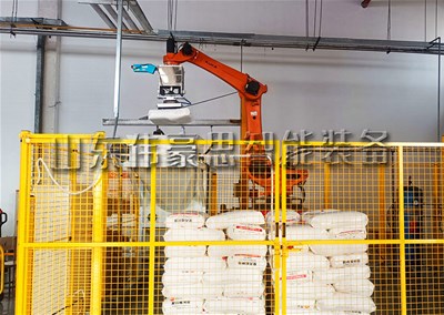 袋裝顆粒全自動(dòng)破袋機(jī)，塑料粒子機(jī)器人自動(dòng)拆包裝置