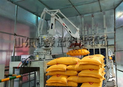 動(dòng)物飼料機(jī)器人自動(dòng)碼垛機(jī)，機(jī)械手碼垛機(jī)使用全過(guò)程
