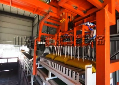 尿素粉全自動(dòng)拆垛裝車線，全自動(dòng)裝車機(jī)裝車全過(guò)程