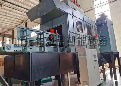 染料全自動(dòng)噸袋破袋機(jī)，噸包智能拆包設(shè)備現(xiàn)場(chǎng)