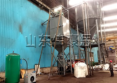煤粉噸包自動(dòng)拆包機(jī)，河北噸袋破袋機(jī)使用現(xiàn)場(chǎng)