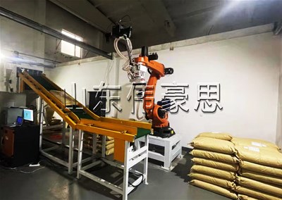 紙袋全自動(dòng)拆包機(jī)器人，機(jī)械手拆垛破袋設(shè)備